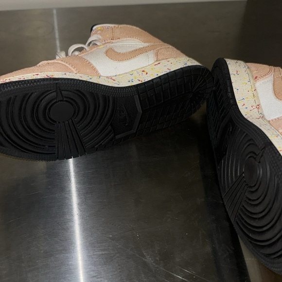 Paint splattered tan air Jordan 1’s for women - Picture 4 of 4